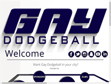 Tablet Screenshot of gaydodgeball.com